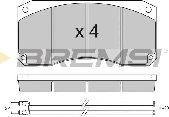 Bremsi BP7256 - Kit pastiglie freno, Freno a disco autozon.pro