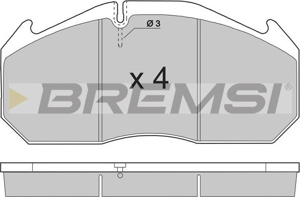 Bremsi BP7264 - Kit pastiglie freno, Freno a disco autozon.pro