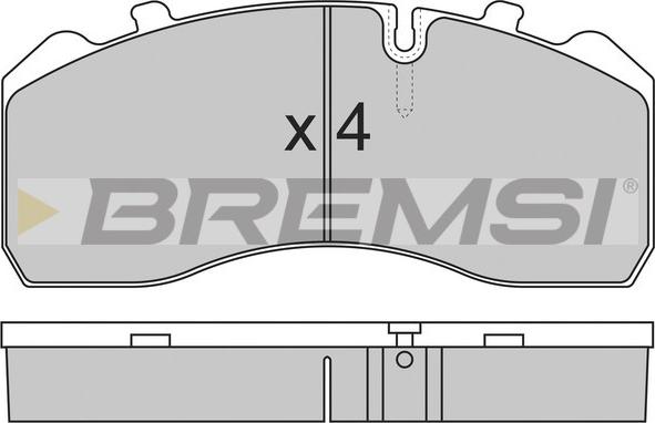 Bremsi BP7284 - Kit pastiglie freno, Freno a disco autozon.pro