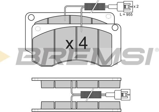 Bremsi BP7283 - Kit pastiglie freno, Freno a disco autozon.pro