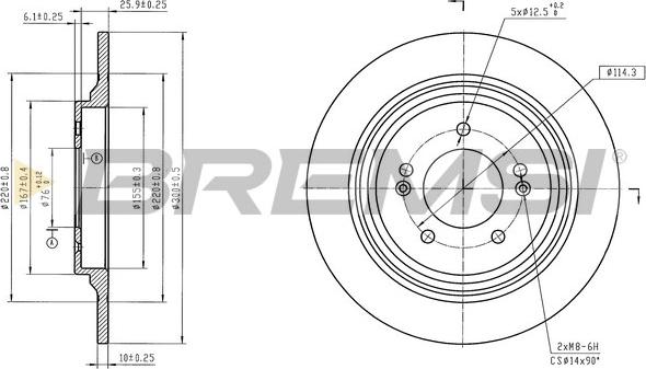 Bremsi CD9099V - Discofreno autozon.pro