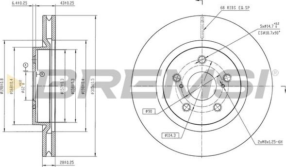 Bremsi CD9062V - Discofreno autozon.pro