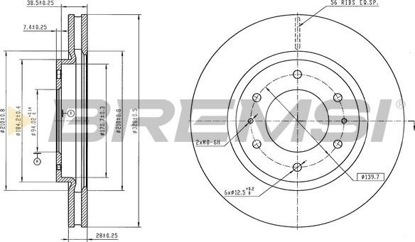 Bremsi CD9070V - Discofreno autozon.pro