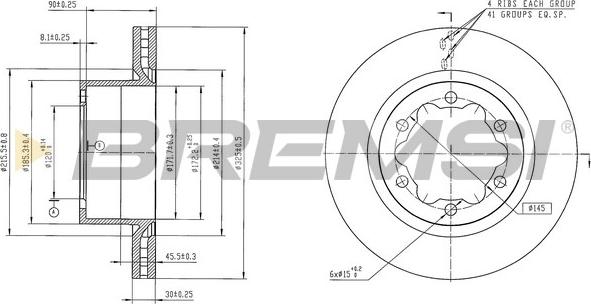 Bremsi CD9104V - Discofreno autozon.pro