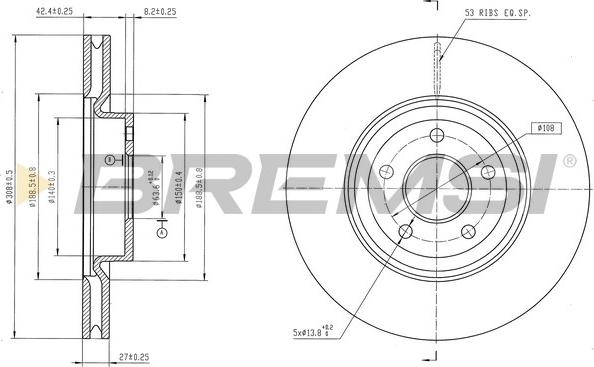 Bremsi CD9106V - Discofreno autozon.pro