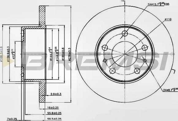 Bremsi CD5195S - Discofreno autozon.pro