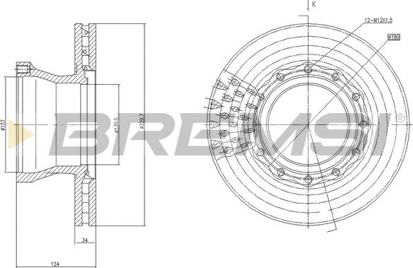 Bremsi CD5148V - Discofreno autozon.pro