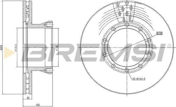 Bremsi CD5143V - Discofreno autozon.pro