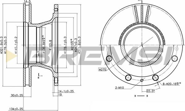 Bremsi CD5106V - Discofreno autozon.pro