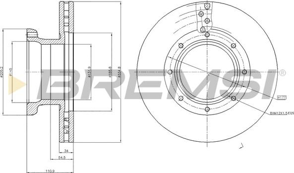 Bremsi CD5187V - Discofreno autozon.pro