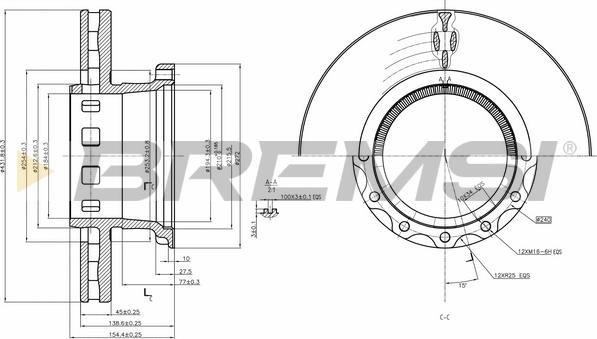 Bremsi CD5318V - Discofreno autozon.pro