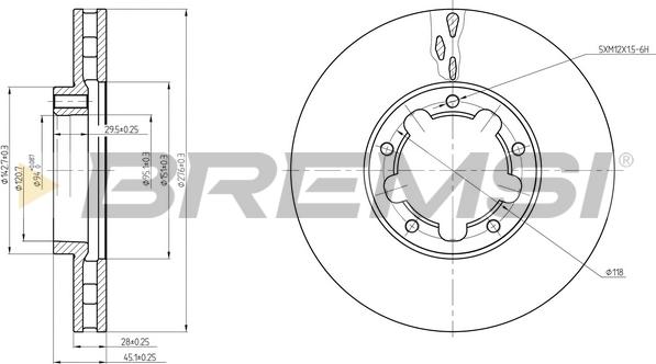 Bremsi CD5326V - Discofreno autozon.pro