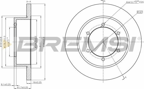 Bremsi CD5327S - Discofreno autozon.pro