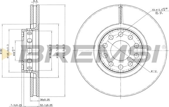 Bremsi CD6954V - Discofreno autozon.pro