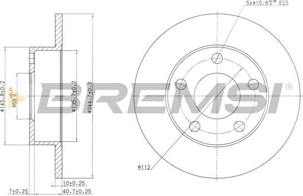 Bremsi CD6952S - Discofreno autozon.pro