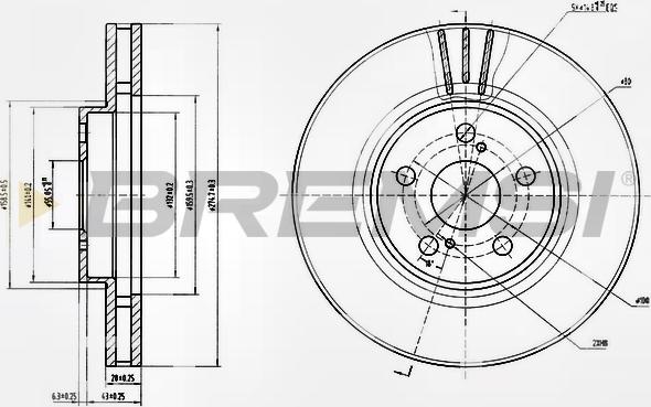 Bremsi CD6957V - Discofreno autozon.pro