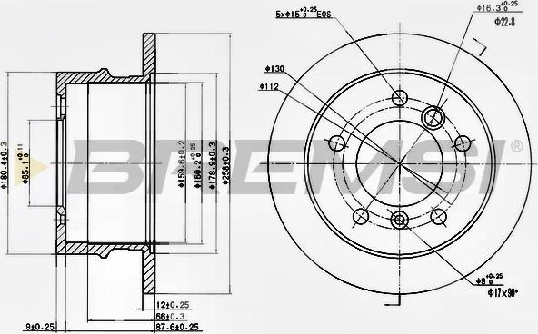 Bremsi CD6931S - Discofreno autozon.pro