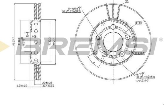 Bremsi CD6927V - Discofreno autozon.pro