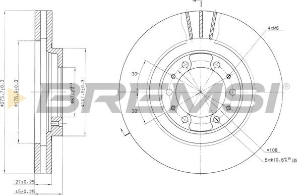 Bremsi CD6974V - Discofreno autozon.pro