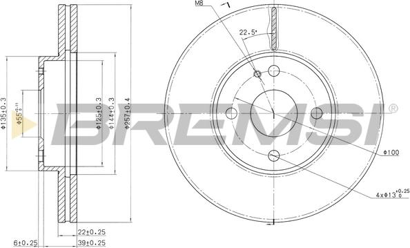 Bremsi CD6495V - Discofreno autozon.pro