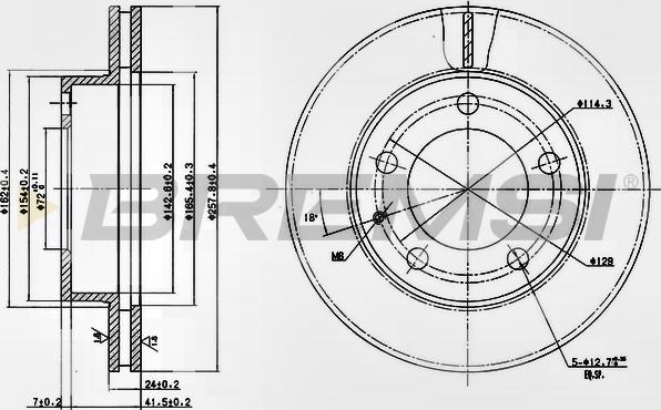 Bremsi CD6496V - Discofreno autozon.pro