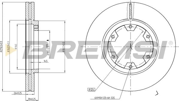 Bremsi CD6464V - Discofreno autozon.pro