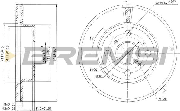 Bremsi CD6407V - Discofreno autozon.pro