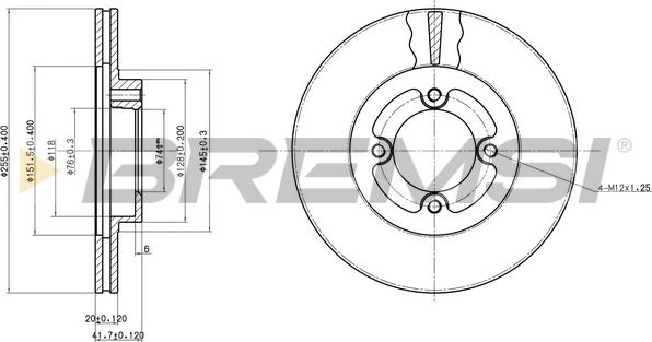 Bremsi CD6415V - Discofreno autozon.pro