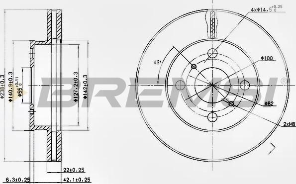 Bremsi CD6413V - Discofreno autozon.pro