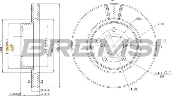 Bremsi CD6485V - Discofreno autozon.pro