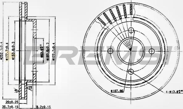 Bremsi CD6479V - Discofreno autozon.pro