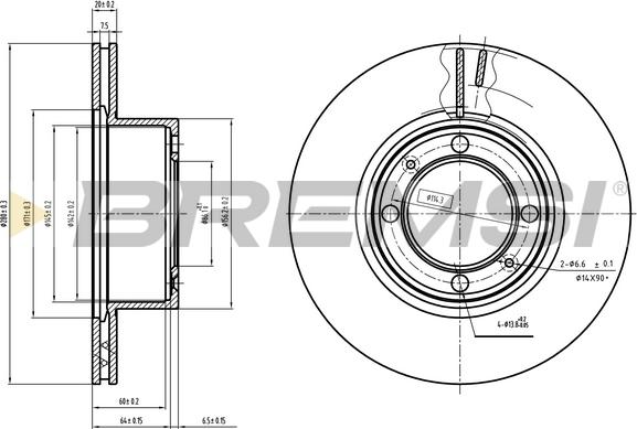 Bremsi CD6594V - Discofreno autozon.pro