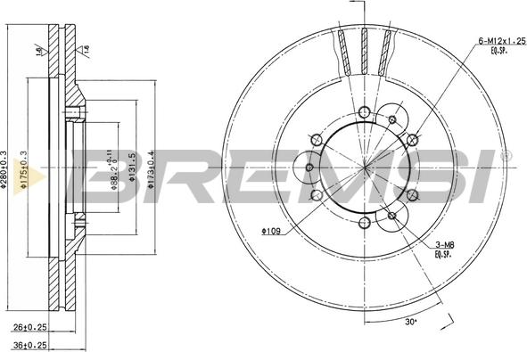 Bremsi CD6694V - Discofreno autozon.pro