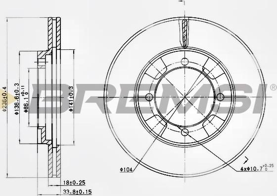 Bremsi CD6692V - Discofreno autozon.pro