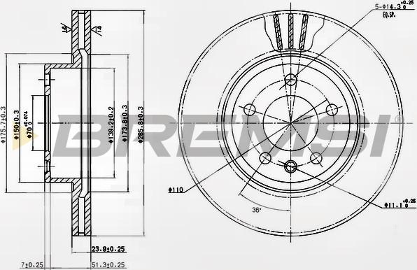 Bremsi CD6697V - Discofreno autozon.pro