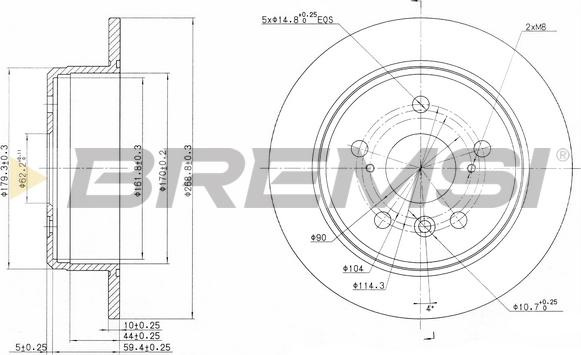 Bremsi CD6684S - Discofreno autozon.pro