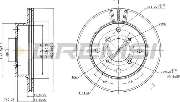 Bremsi CD6623V - Discofreno autozon.pro