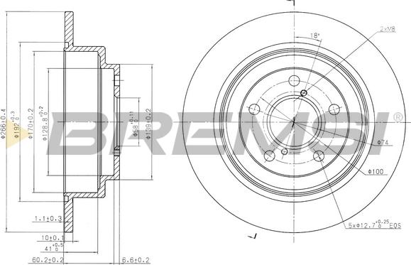 Bremsi CD6678S - Discofreno autozon.pro