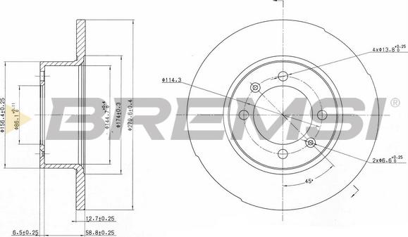 Bremsi CD6056S - Discofreno autozon.pro