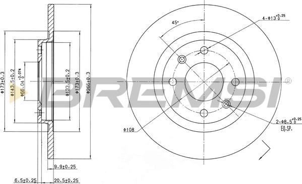 Bremsi CD6051S - Discofreno autozon.pro