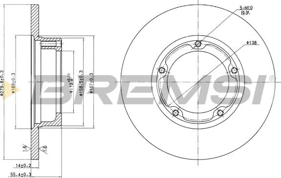 Bremsi CD6061S - Discofreno autozon.pro