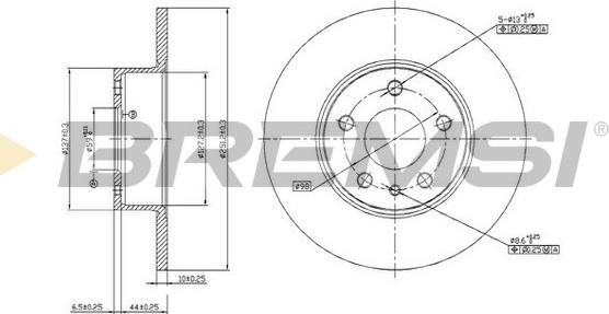 Bremsi CD6067S - Discofreno autozon.pro