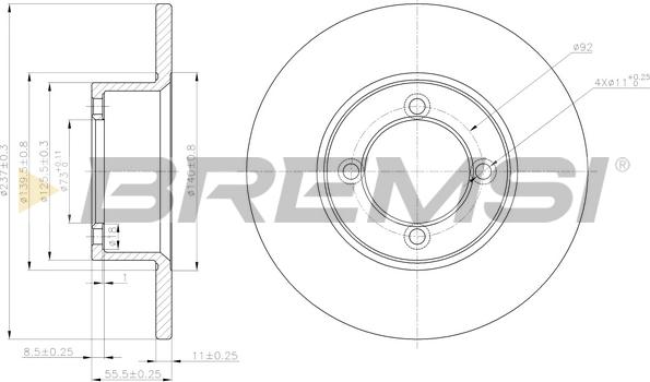 Bremsi CD6001S - Discofreno autozon.pro