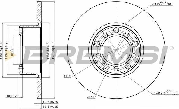 Bremsi CD6008S - Discofreno autozon.pro