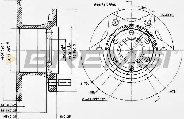 Bremsi CD6089S - Discofreno autozon.pro