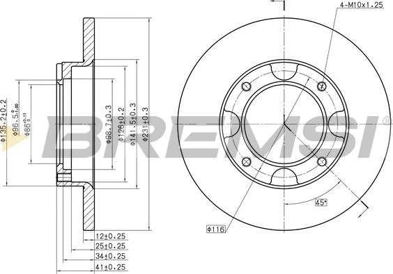 Bremsi CD6087S - Discofreno autozon.pro