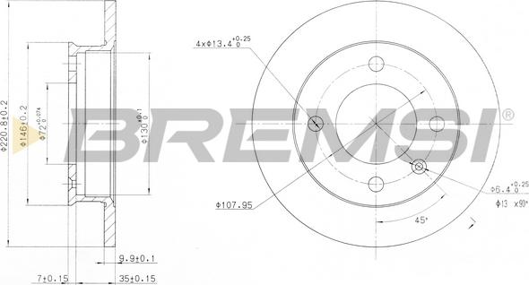 Bremsi CD6079S - Discofreno autozon.pro