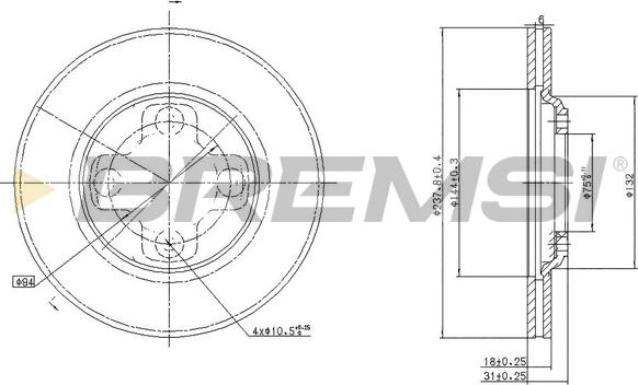 Bremsi CD6195S - Discofreno autozon.pro