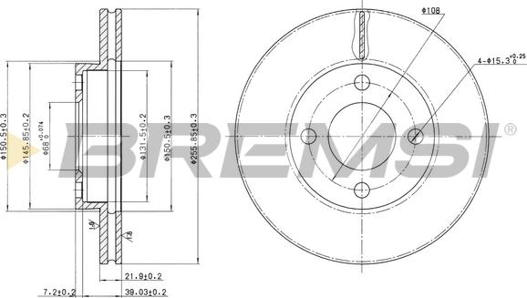 Bremsi CD6193V - Discofreno autozon.pro