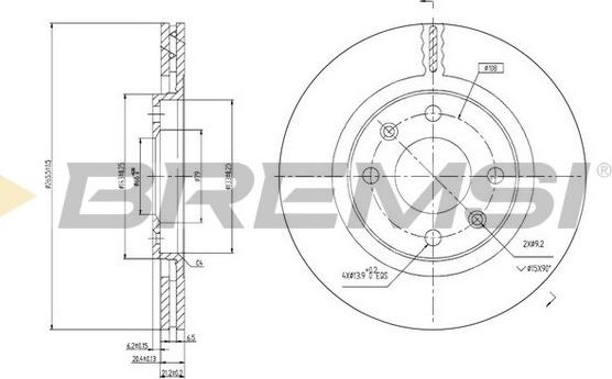 Bremsi CD6192V - Discofreno autozon.pro